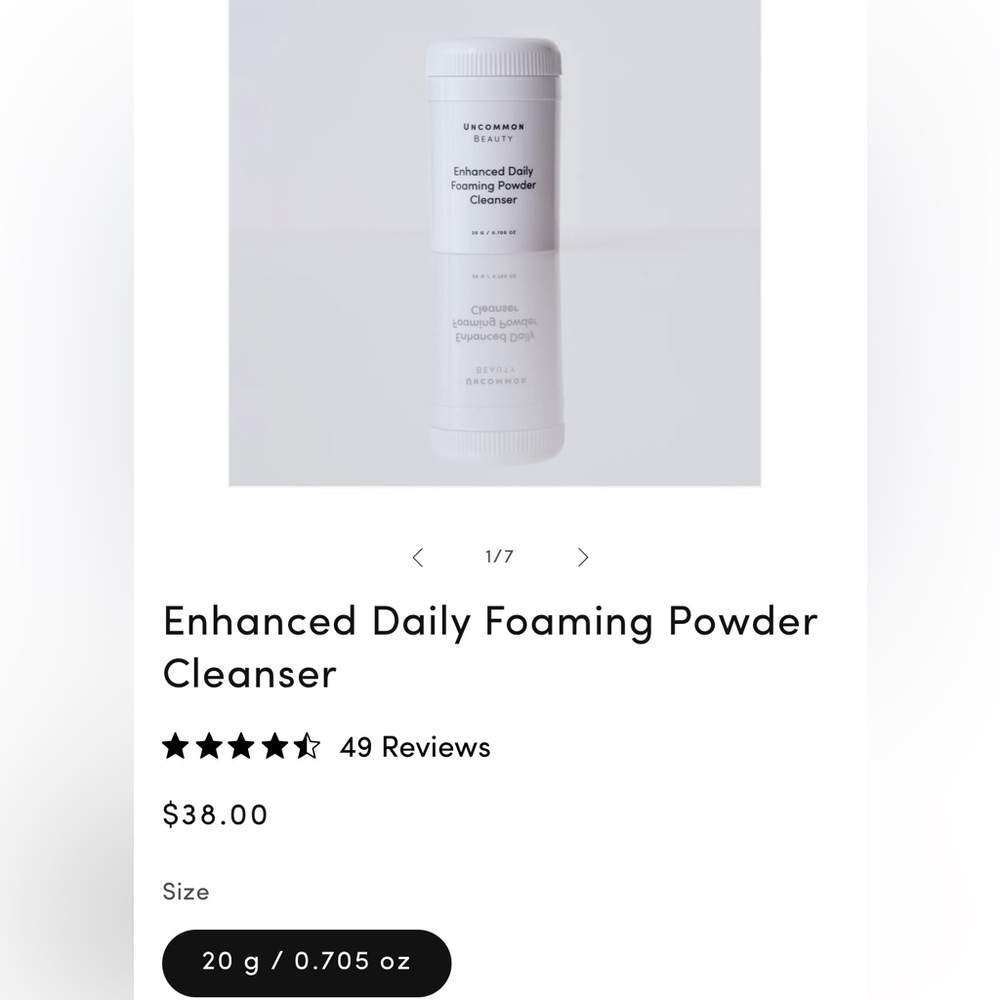 Uncommon Beauty Enhanced Daily Foaming Powder Cleanser
